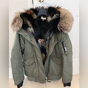 SAM. Multi Luxe Sloan Fur lined down bomber‎ jacket